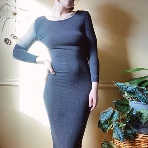 Super Comfy Gray Ribbed Dress